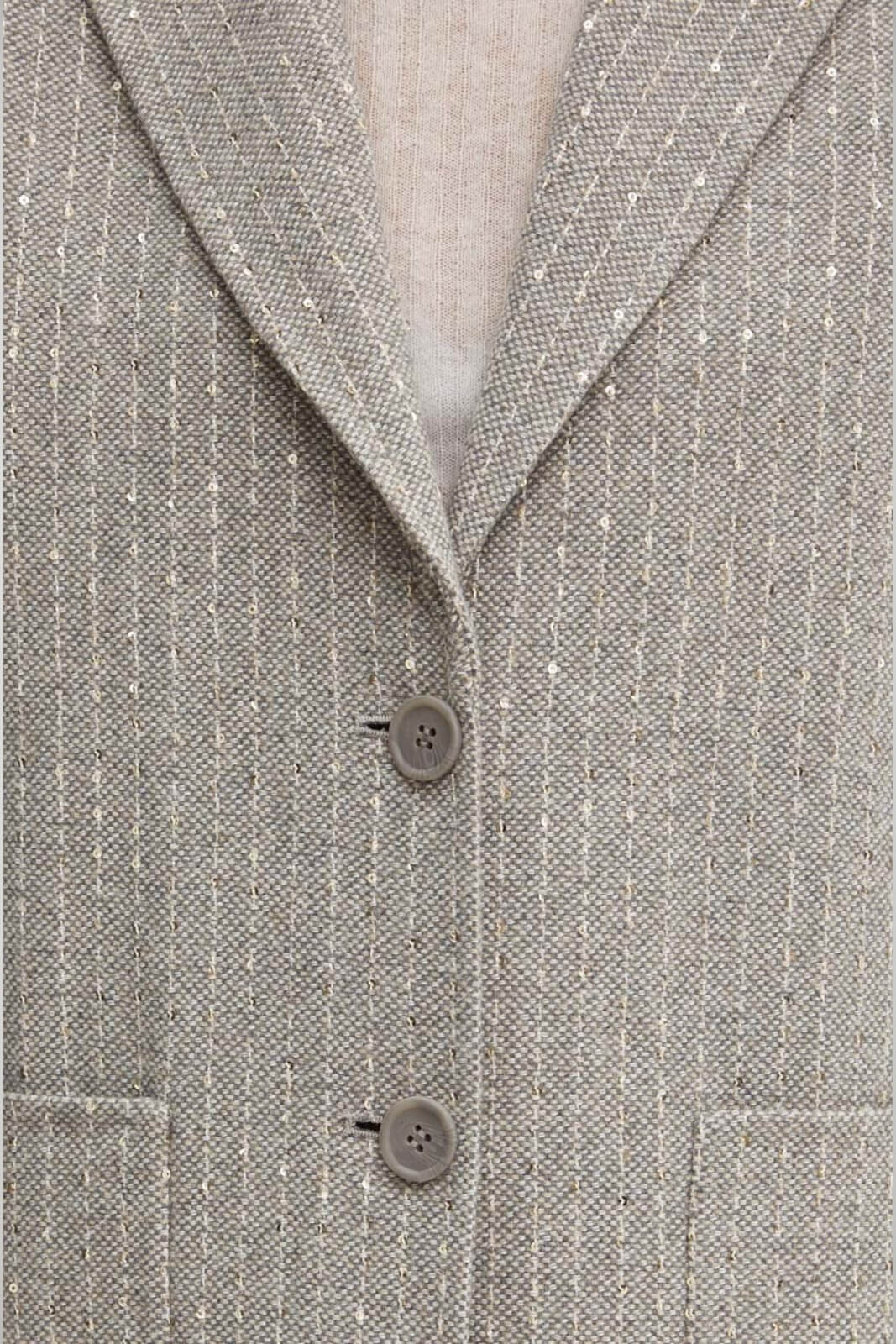 Cappotto Twinset lungo da donna monopetto in lana dettaglio