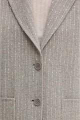 Cappotto Twinset lungo da donna monopetto in lana dettaglio