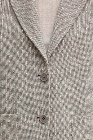 Cappotto Twinset lungo da donna monopetto in lana dettaglio