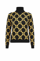 Twinset Milano Dolcevita Donna con Fantasia a Contrasto