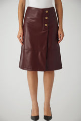 Twinset Milano Gonna longuette in ecopelle