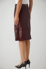 Twinset Milano Gonna longuette in ecopelle