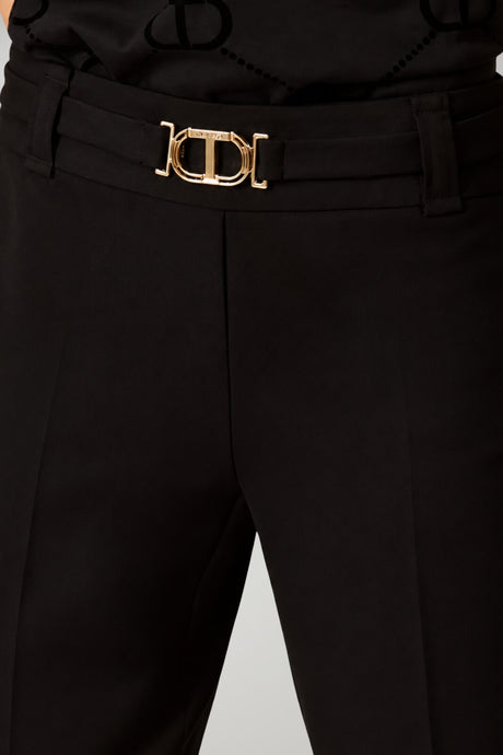 Twinset Milano Pantaloni Donna Flare Tinta Unita