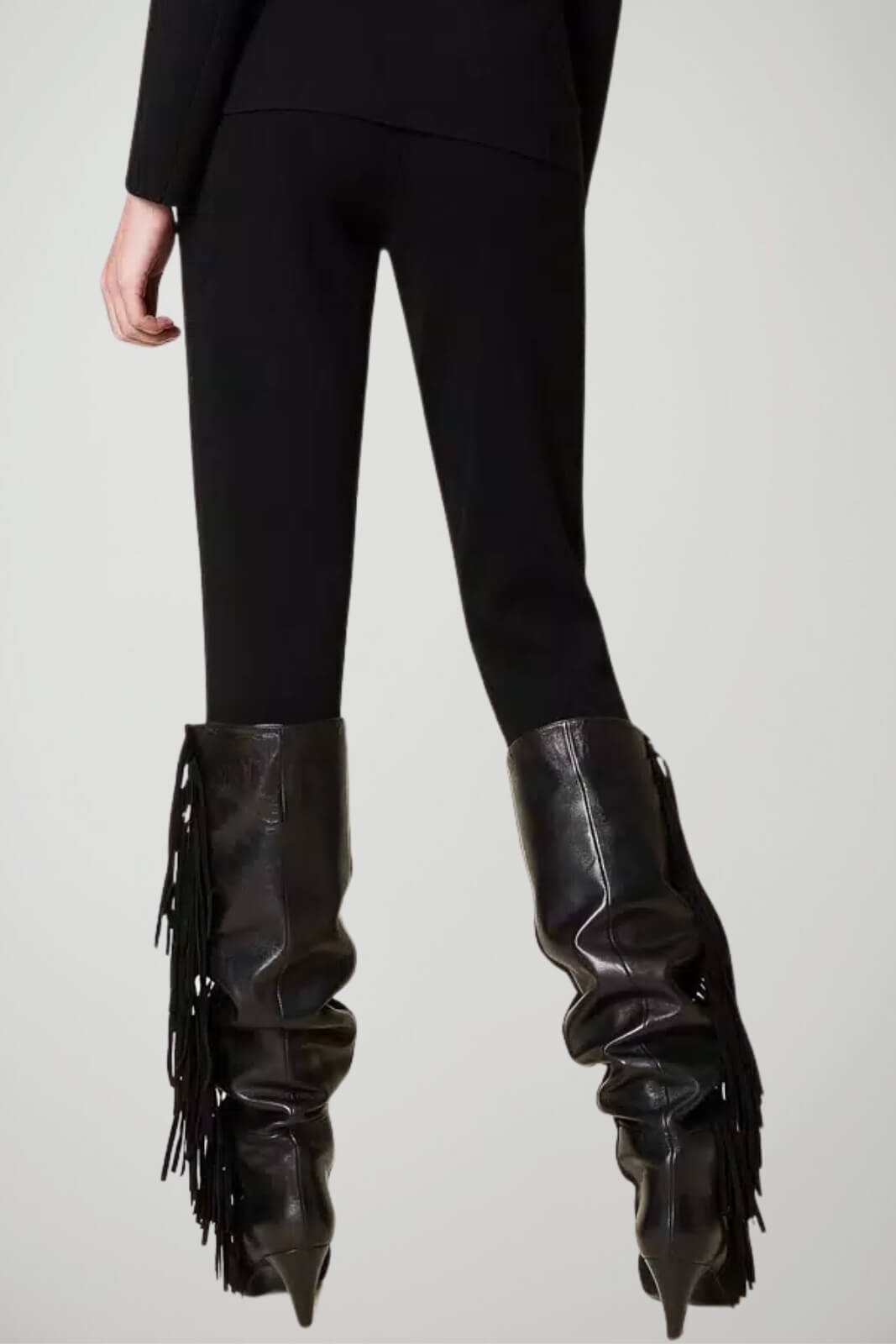 Twinset Milano Pantaloni Donna Vita Alta Slip On con Pinces