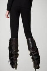Twinset Milano Pantaloni Donna Vita Alta Slip On con Pinces