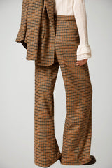 Twinset Milano Pantaloni Donna Wide Leg Fantasia Tartan