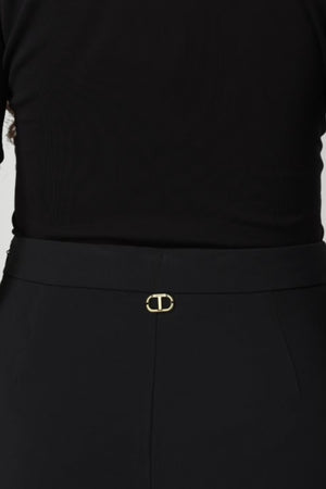 Pantaloni flare da donna Twinset tinta unita dettaglio