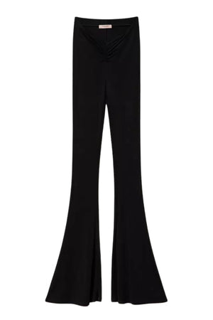 Pantaloni flare da donna Twinset in viscosa fronte