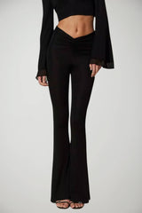 Pantaloni flare da donna Twinset in viscosa fronte 1