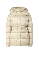 Piumino da donna Twinset con cappuccio e cintura fronte