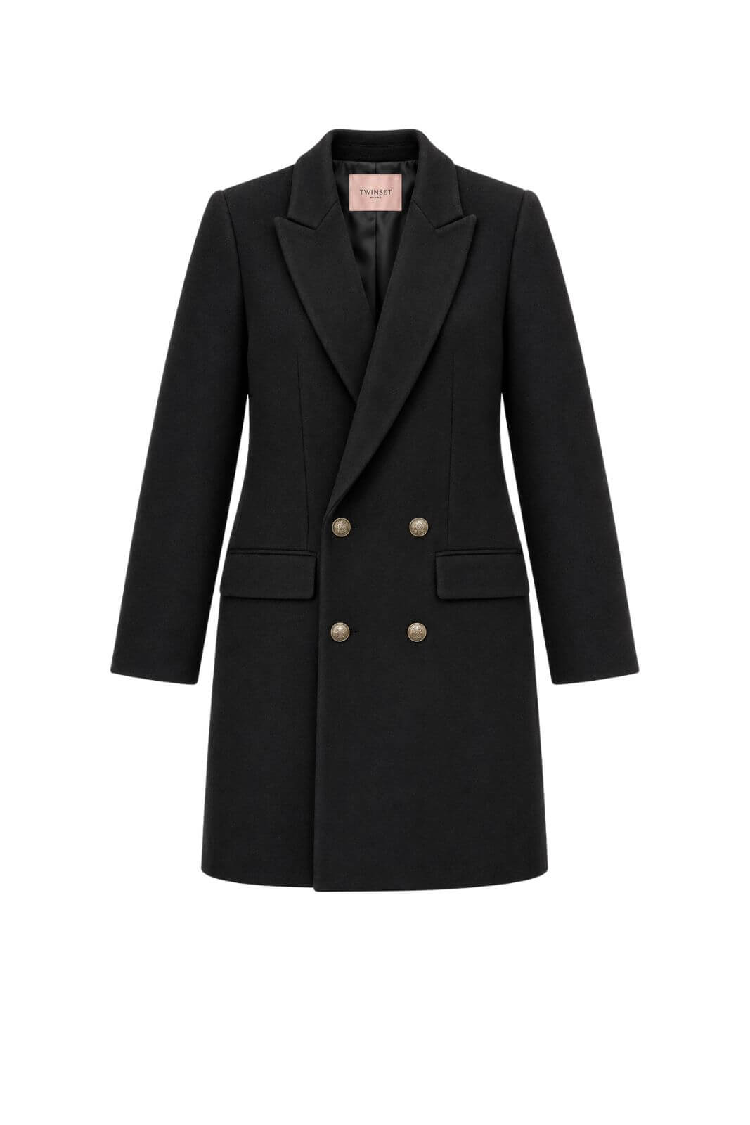 Twinset Milano Cappotto Donna doppiopetto in misto lana