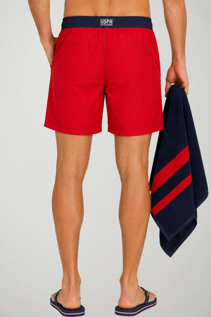 U.S. Polo Assn. Costume Uomo con elastico a contrasto di colore