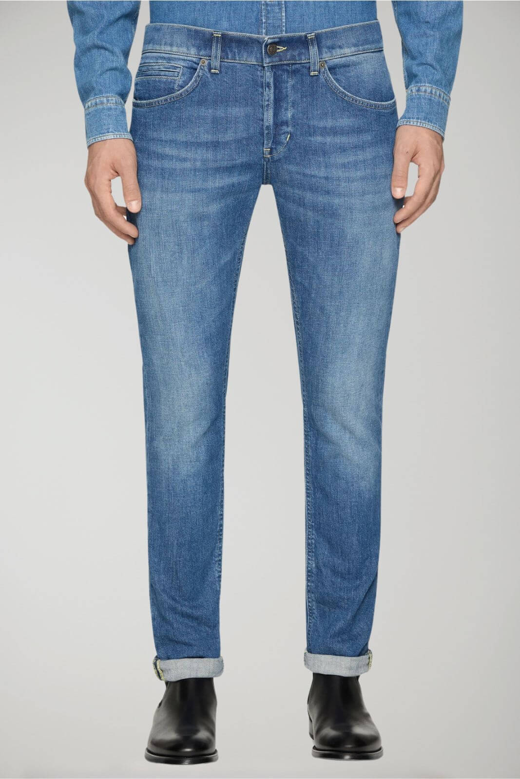 Dondup men's George skinny jeans in recycled stretch denim