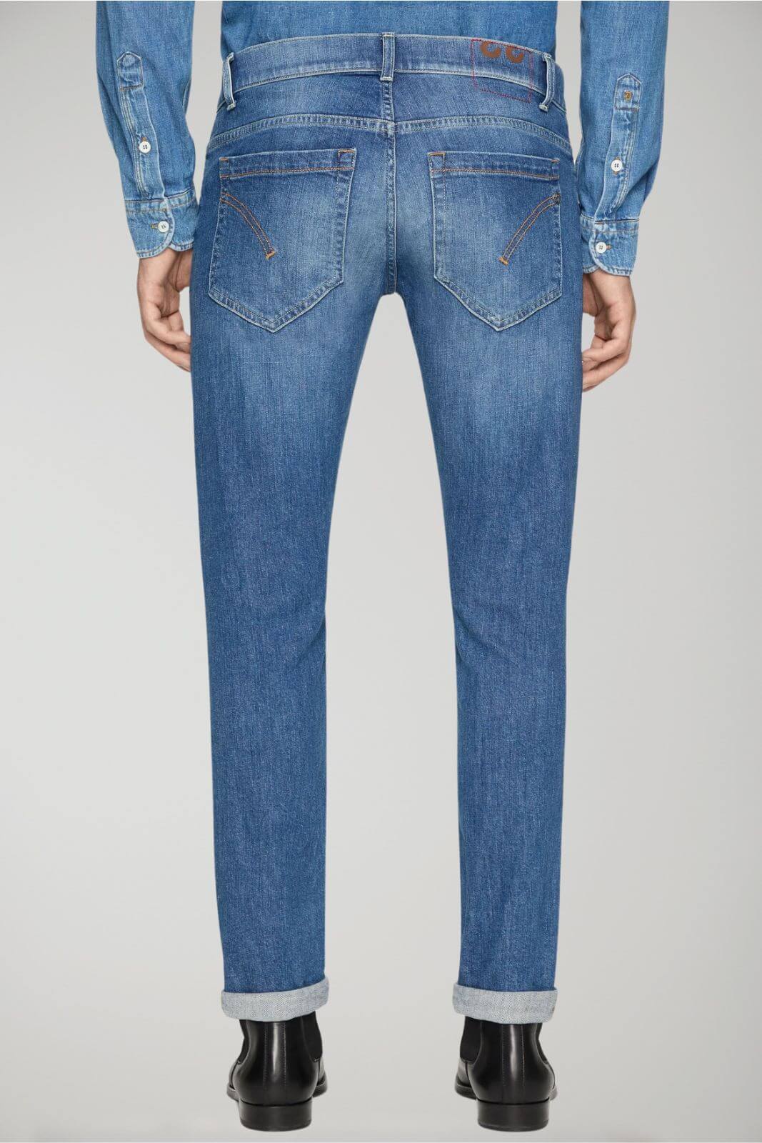 Dondup men's George skinny jeans in recycled stretch denim