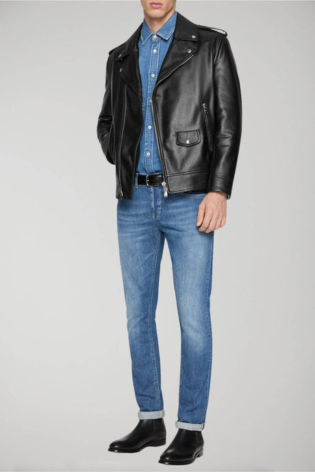 Dondup men's George skinny jeans in recycled stretch denim