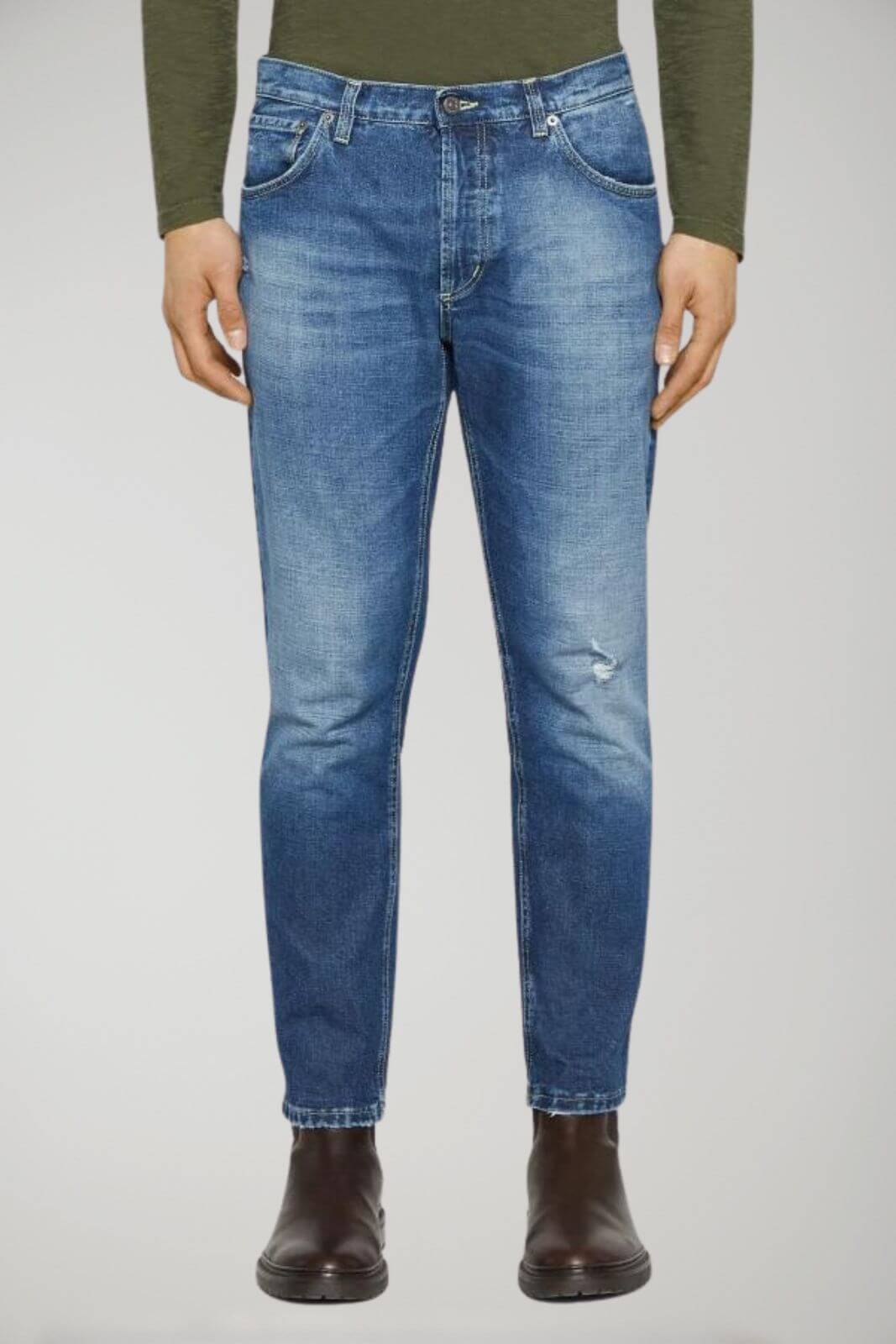 Dondup men's jeans Brighton carrot in fixed denim