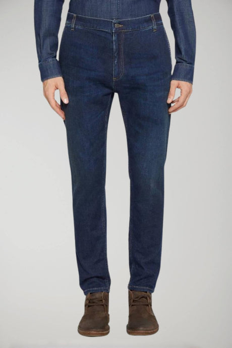 Dondup men's Jeff carrot jeans in stretch denim