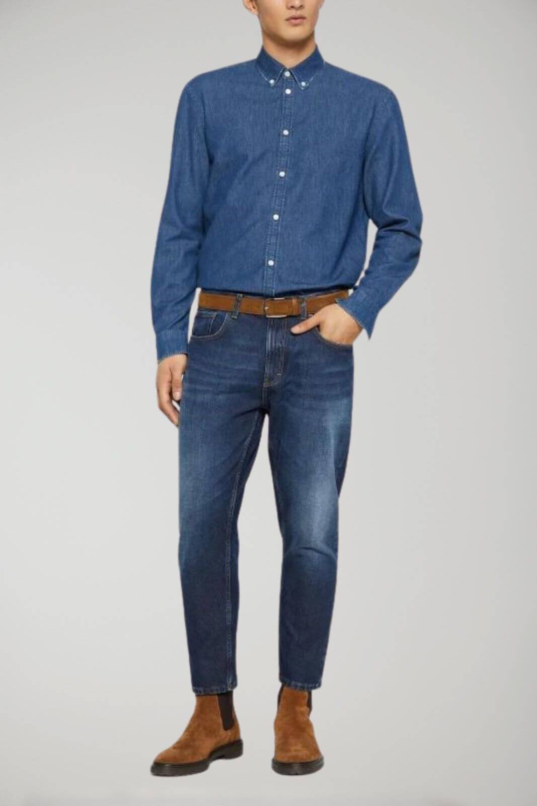 Dondup jeans uomo Jago carrot in denim fisso