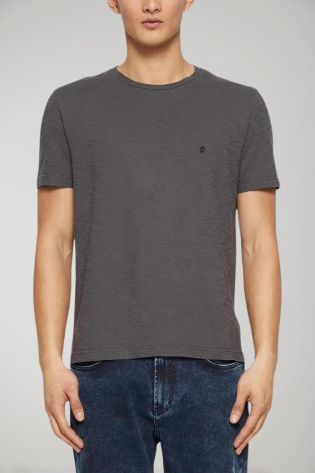 Dondup Men's T Shirt Regular Fit in Flamed Jersey
