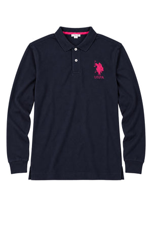 Us Polo Assn Polo Uomo Aust in jersey con maxi logo