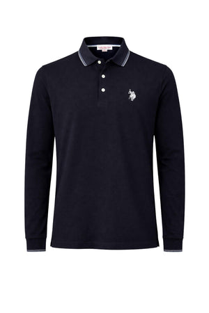 Us Polo Assn Polo Uomo in jersey a maniche lunghe