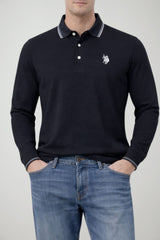 Us Polo Assn Polo Uomo in jersey a maniche lunghe