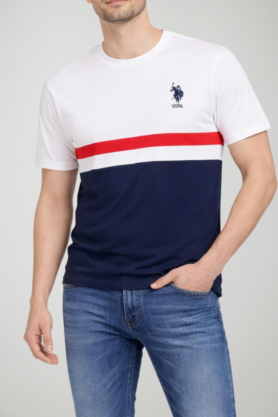 Us Polo Assn T-shirt Uomo in colorblock