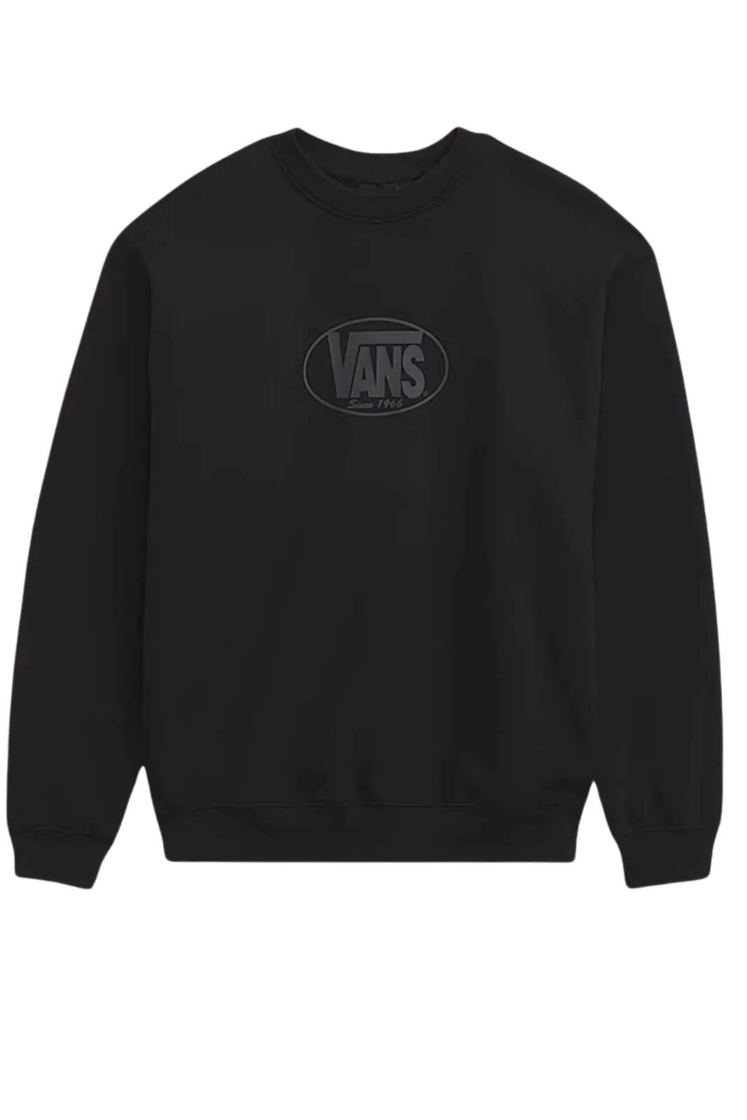 Vans Felpa Uomo Stampa Logo Centrale in Misto Cotone