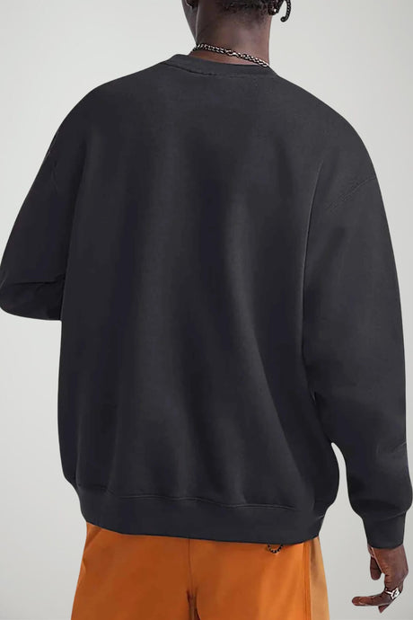 Vans Felpa Uomo Stampa Logo Centrale in Misto Cotone