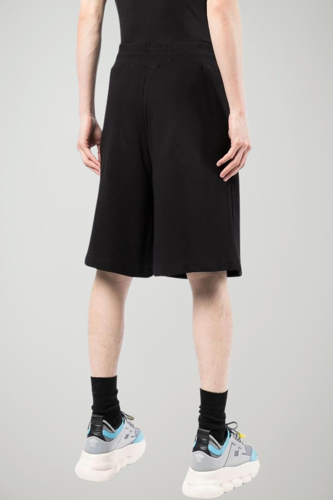 Versace Jeans Couture Bermuda Uomo in felpa con logo in rilievo