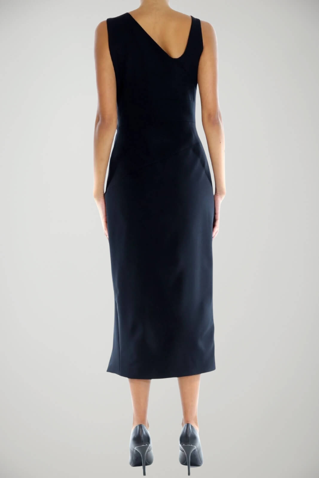 Abito midi smanicato da donna Versace Jeans Couture retro