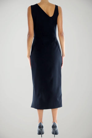 Abito midi smanicato da donna Versace Jeans Couture retro