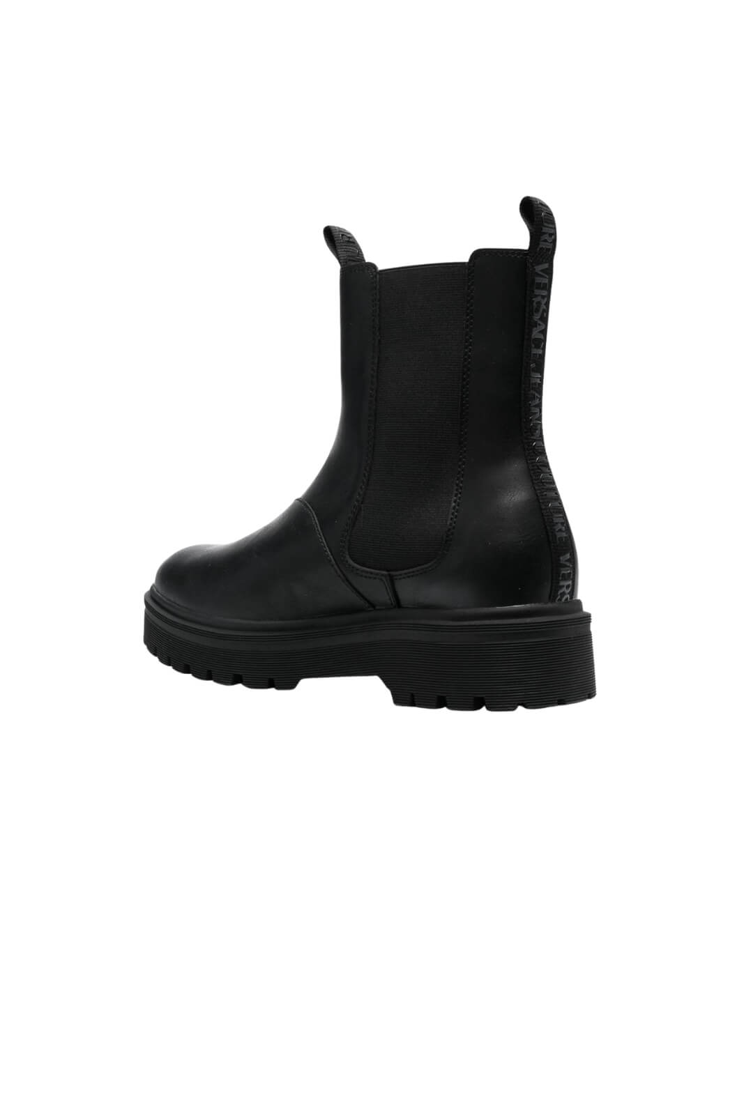 Chelsea da uomo Versace Jeans Couture in pelle e stampa logo laterale 