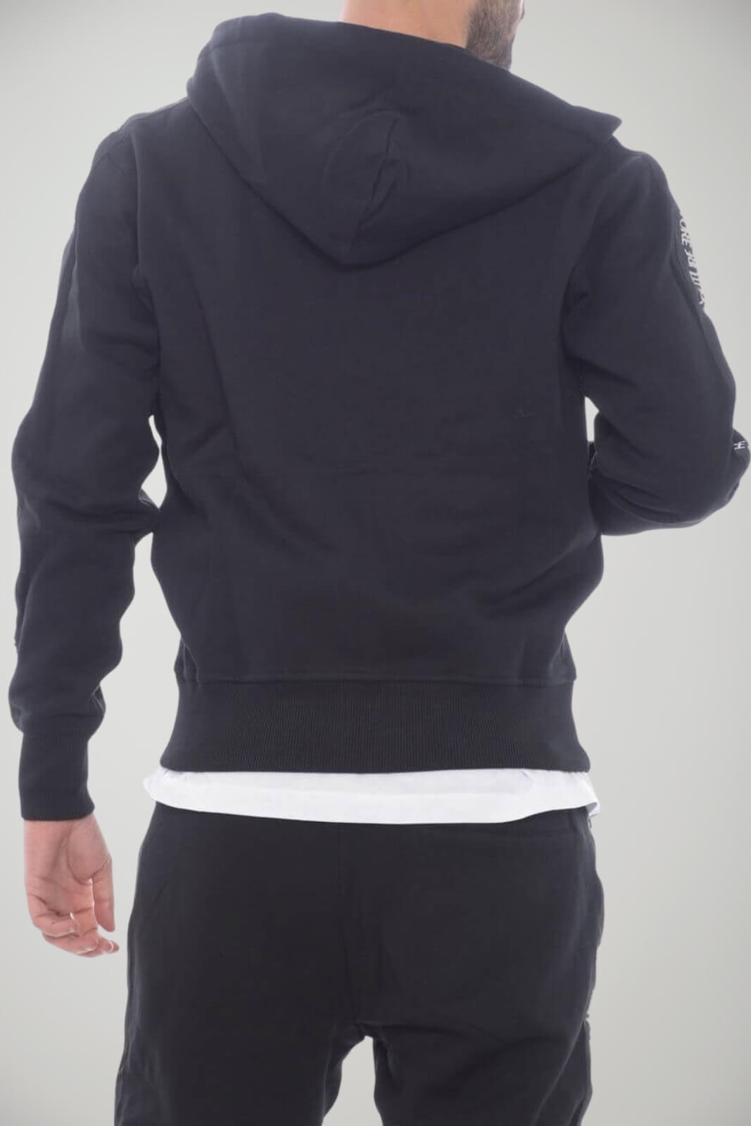 Felpa da uomo Versace Jeans Couture full zip con cappuccio e bande laterali logate retro