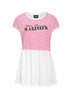 Very Simple T-shirt Donna Rigata con Fondo in Pizzo