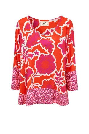 Blusa da donna Very Simple con stampa floreale
