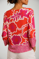 Blusa da donna Very Simple con stampa floreale