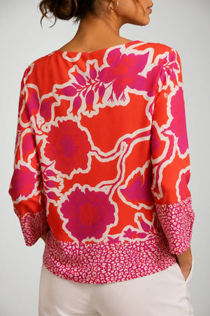 Blusa da donna Very Simple con stampa floreale