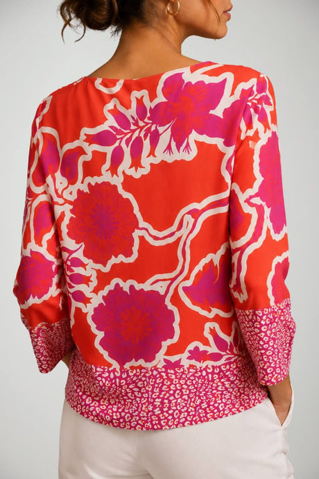 Blusa da donna Very Simple con stampa floreale