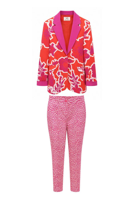 Tailleur da donna Very Simple con stampa multicolore