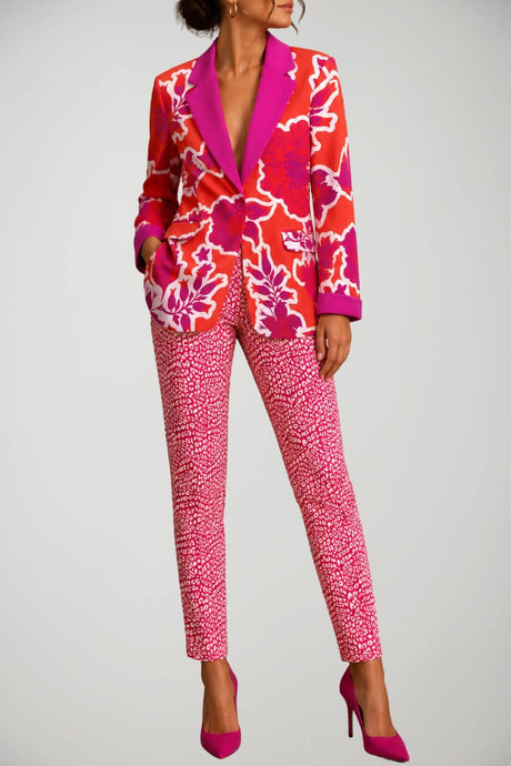 Tailleur da donna Very Simple con stampa multicolore