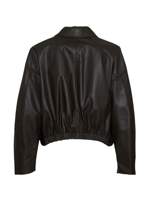 Vicolo Bomber donna in pelle testa di moro