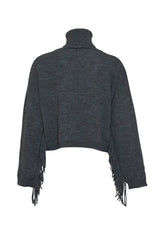 Vicolo dolcevita donna crop con frange
