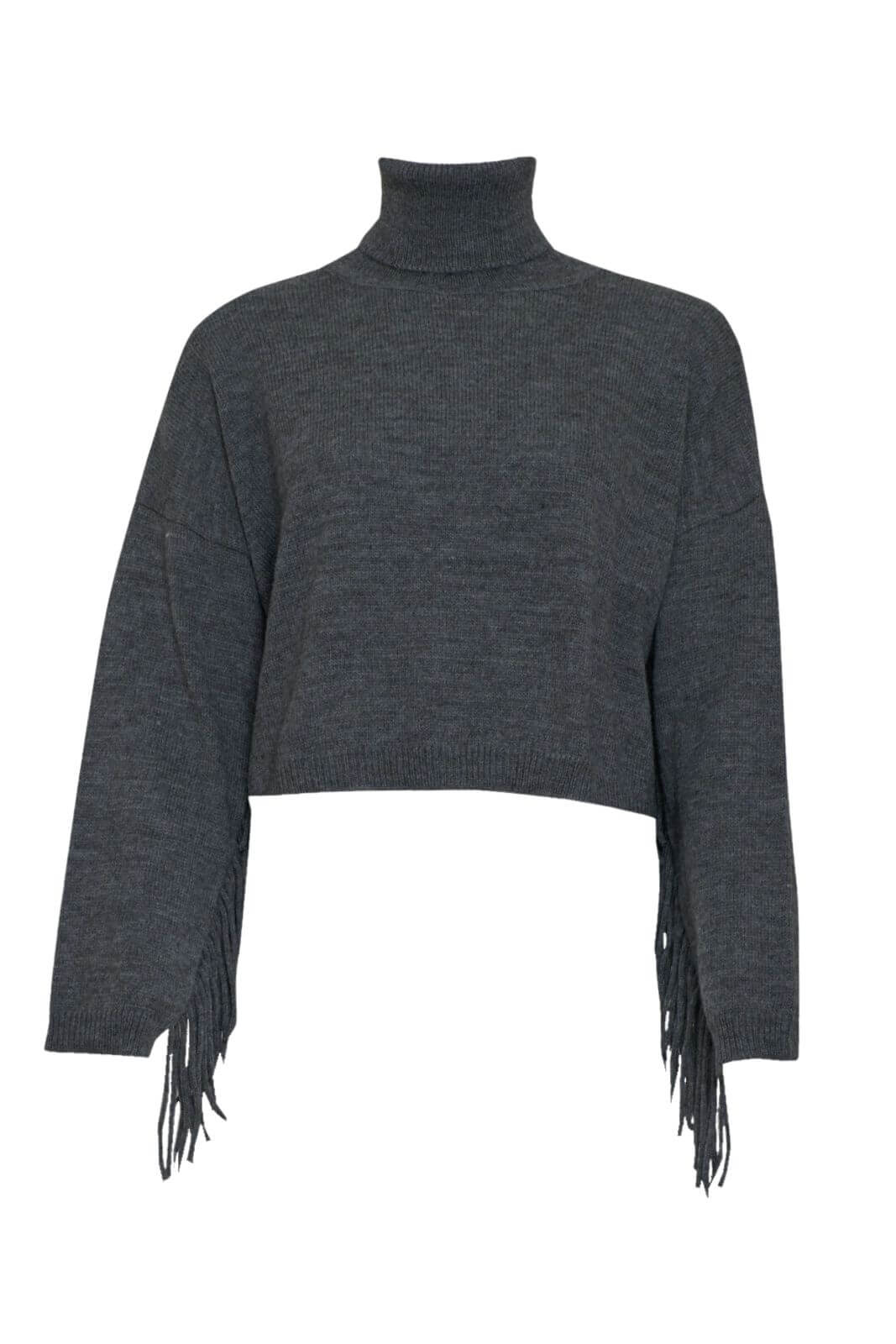 Vicolo dolcevita donna crop con frange