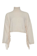 Vicolo dolcevita donna crop con frange