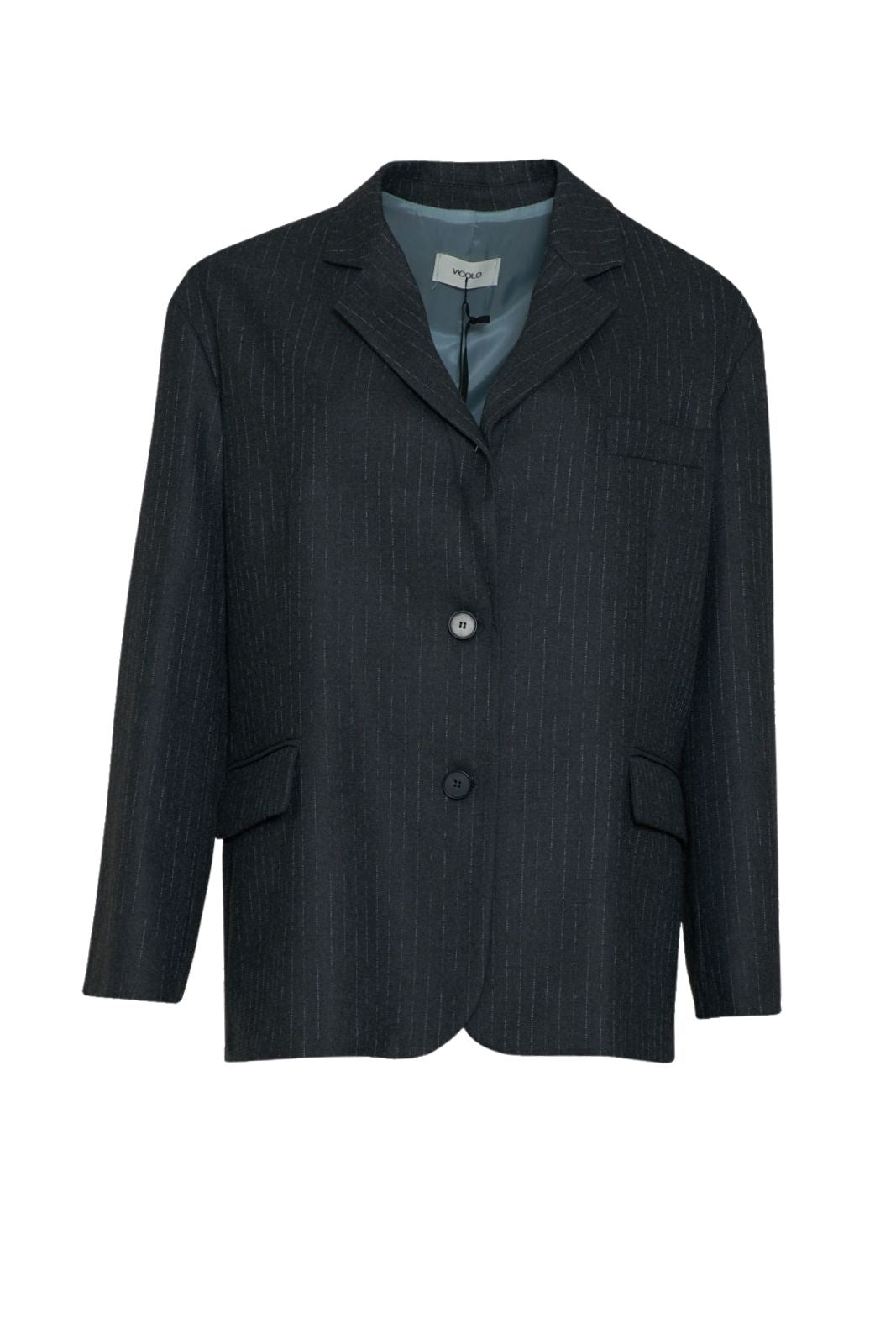 Vicolo Giacca Donna con collo rever in fantasia gessata