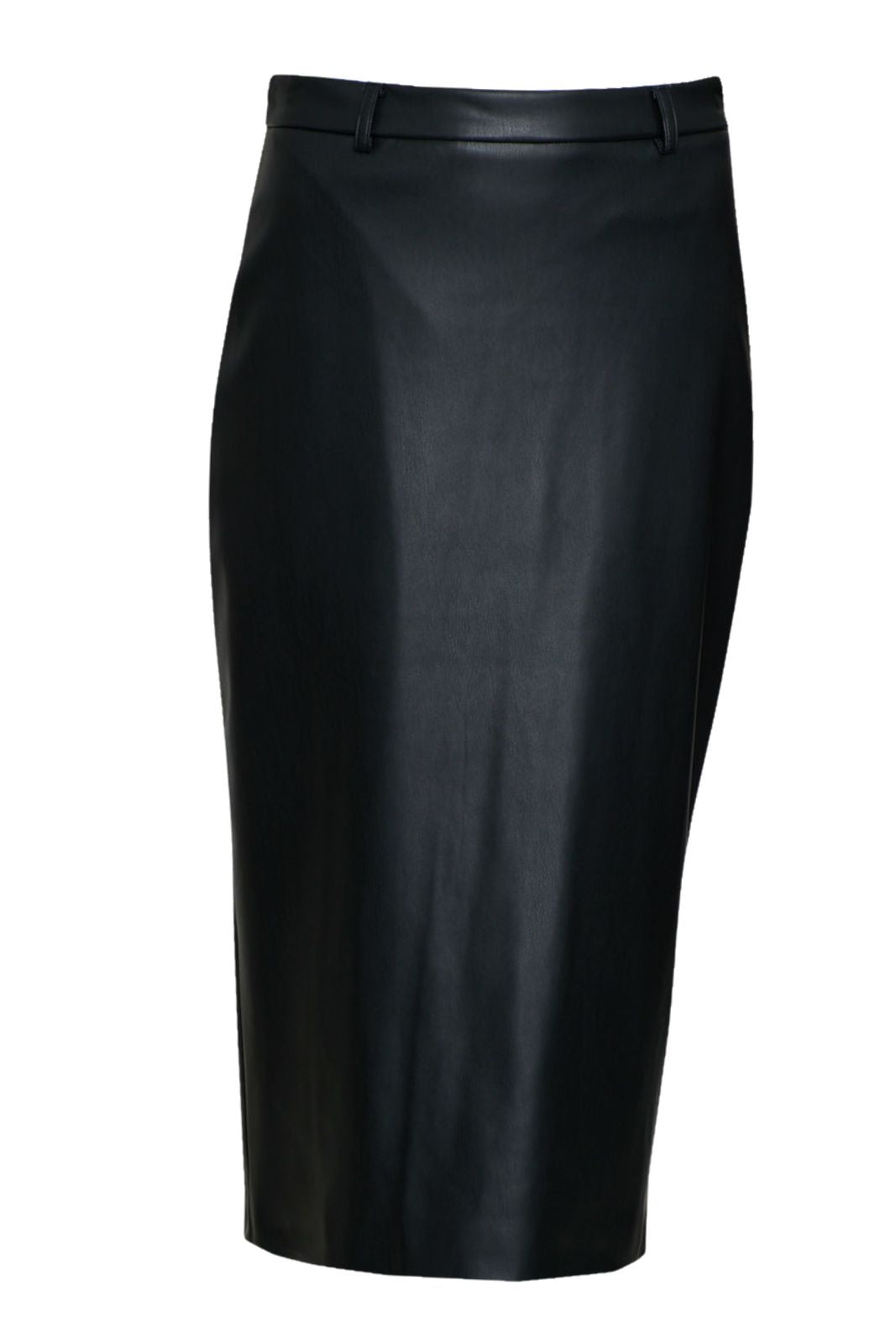 Vicolo Gonna Donna Longuette in ecopelle nera