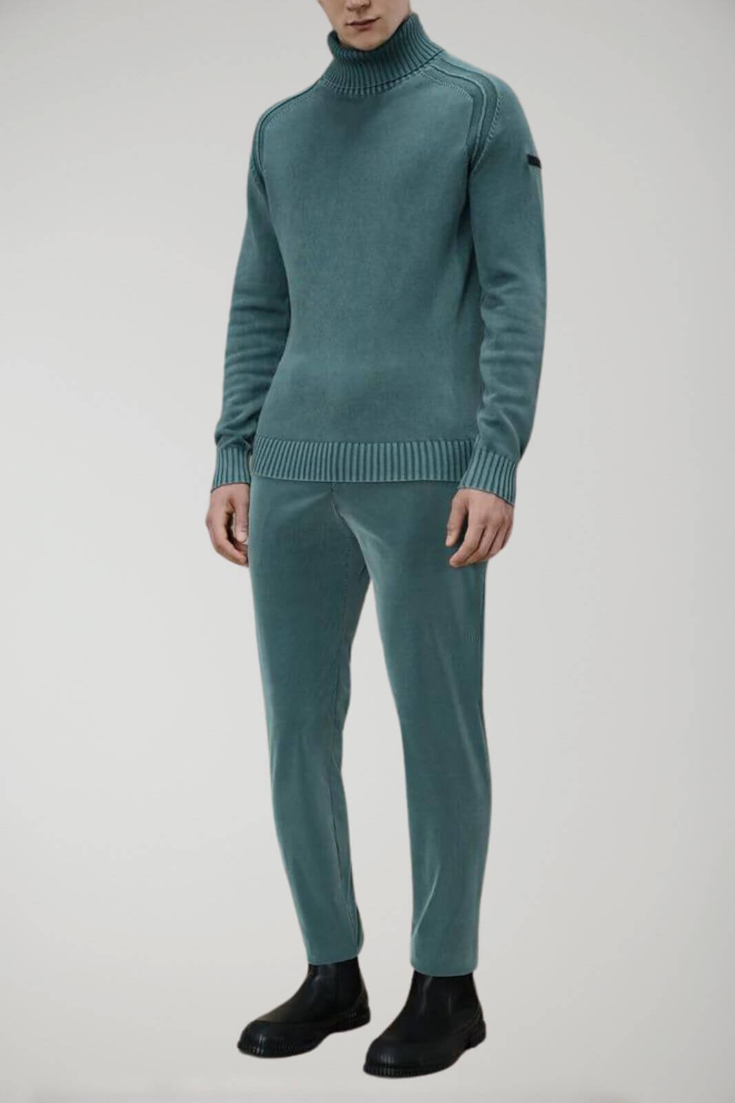 RRD men's Cotton Techno Wash Turtleneck Knit shirt