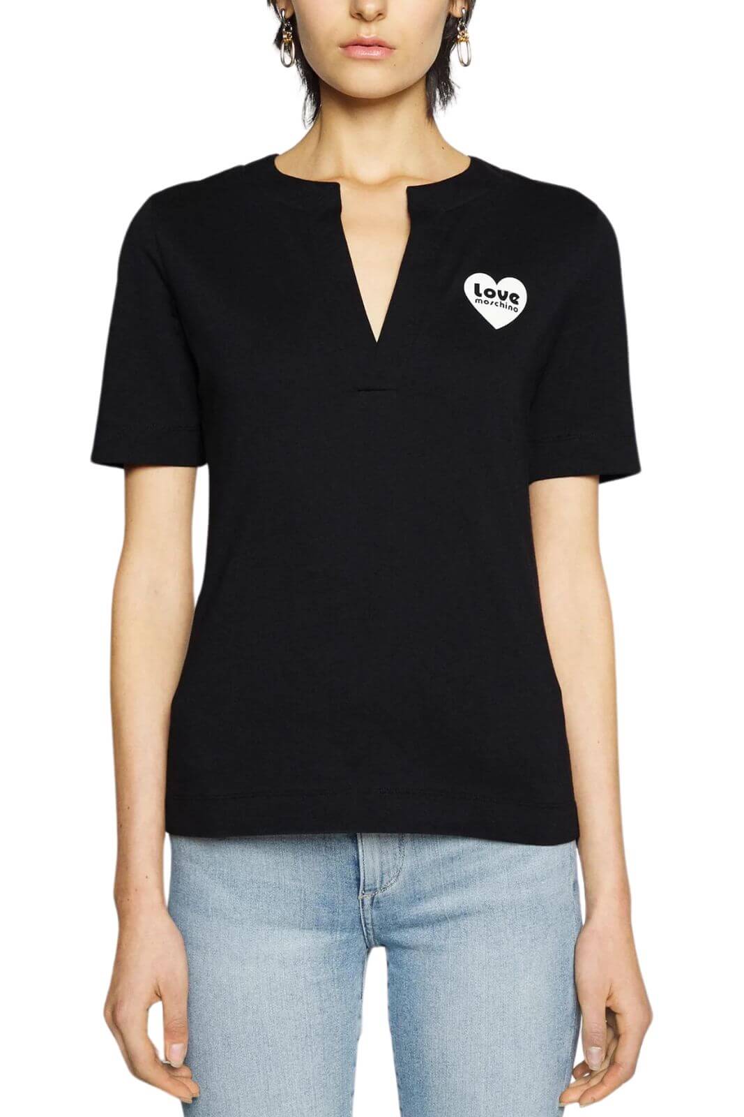 Love Moschino T-shirt Donna scollo profondo a V