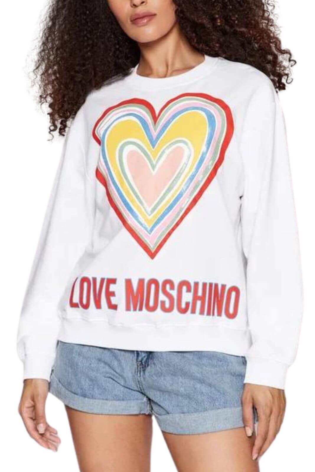 Love Moschino Felpa Donna multicolor heart
